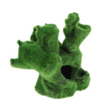 Resin Aquarium Decoration Hideout Wood Cave Fish Tank Ornament with Moss