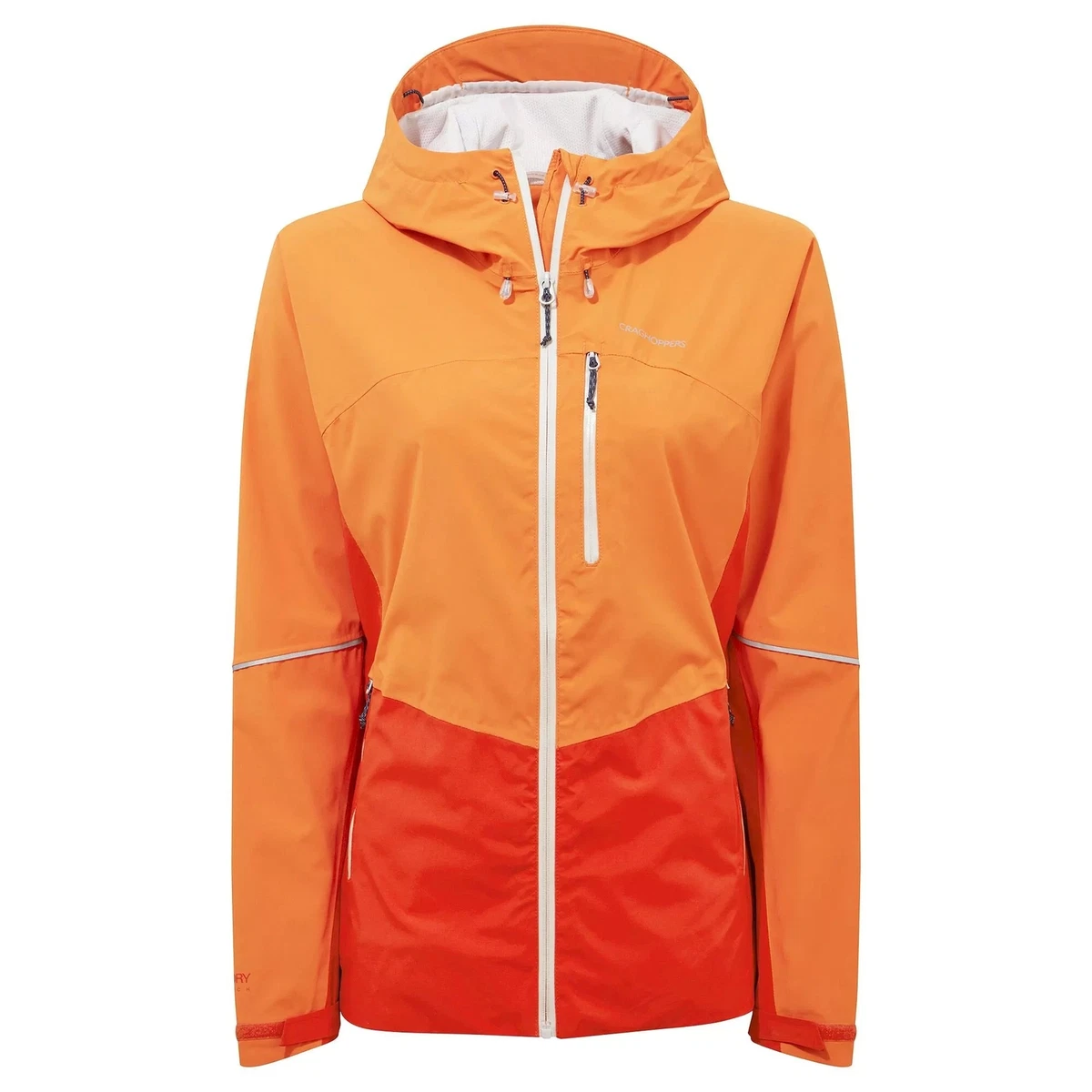Ladies orange top waterproof jacket