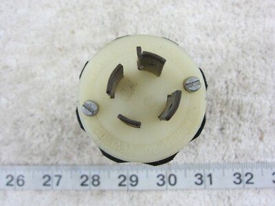 Leviton 2411 20A 125/250V Hubbell  2411 Style Locking Plug L14-20P, Used