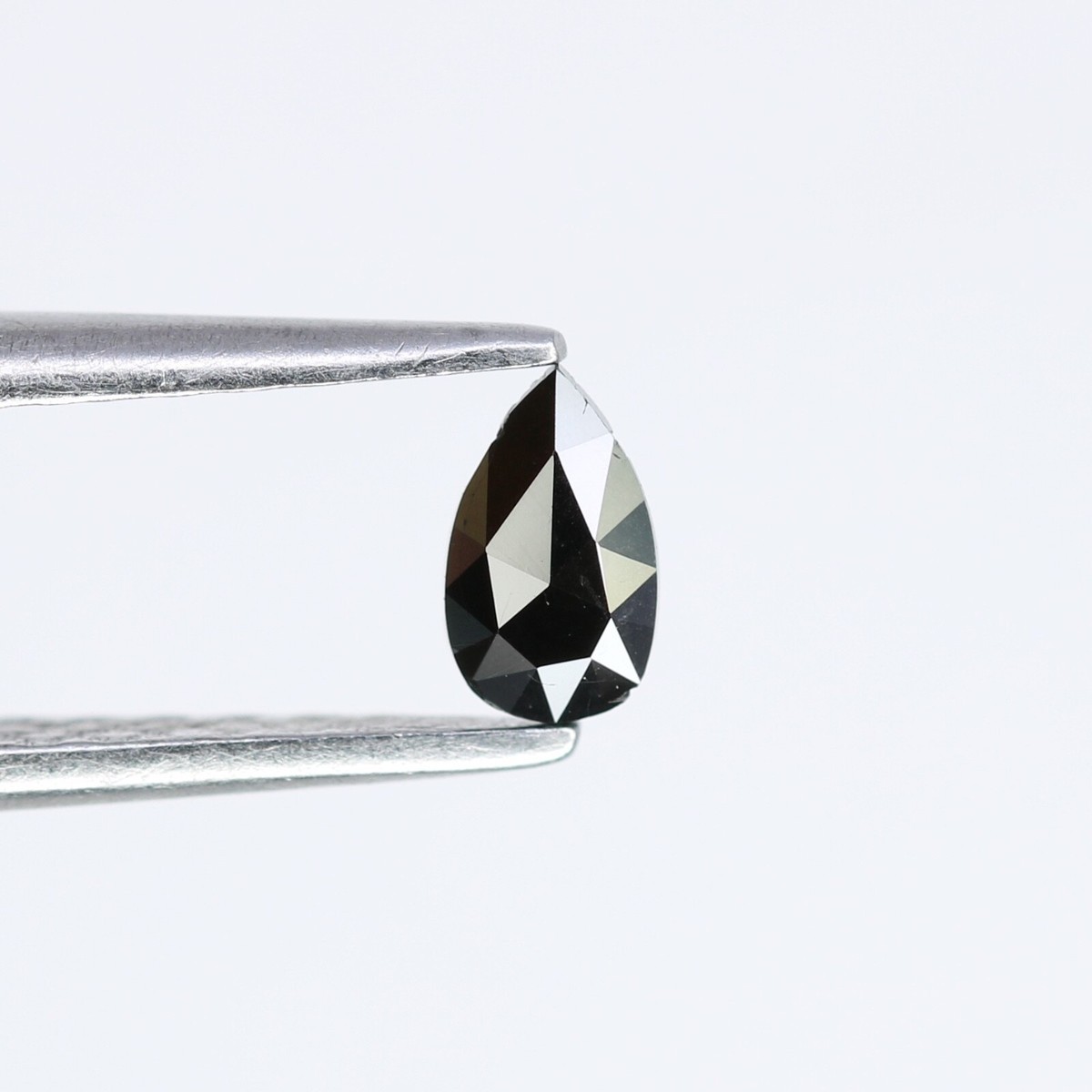 CT Pear Cut Black Diamond Natural Loose Gem for Engagement Ring - Main Image