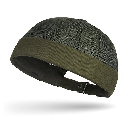 Retro Brimless Docker Hat Adjustable Skullcap Mesh Net Beanie Cap Unisex uk - Picture 24 of 24