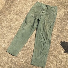 Vintage 60s Vietnam War Chino Pants Army Military Distressed Worn Faded Trashed