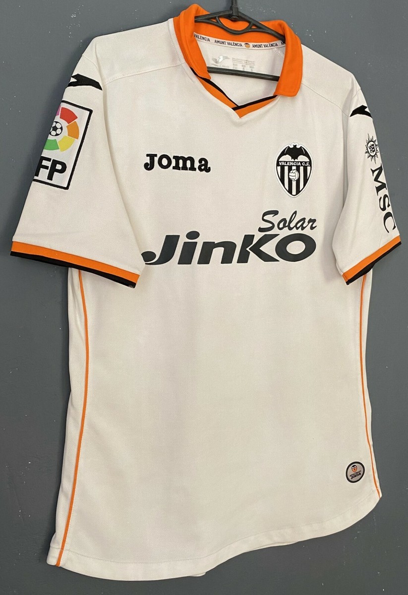 MENS JOMA FC VALENCIA 2013/2014 HOME FOOTBALL SOCCER SHIRT JERSEY