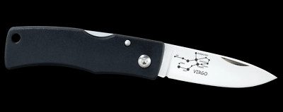 Fallkniven U2 Folding Knife 2.38'' Stainless Steel Blade Black Grilon Handle