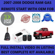 PLUG & PLAY REMOTE START fits 2007-2008 DODGE RAM GAS ENGINE FORTIN RFK411