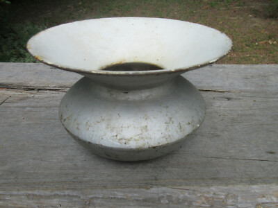 Antique Spittoon Cast Iron & Porcelain C&O style 8 3/4'' rim  5 5/8'' high 4.12Lbs