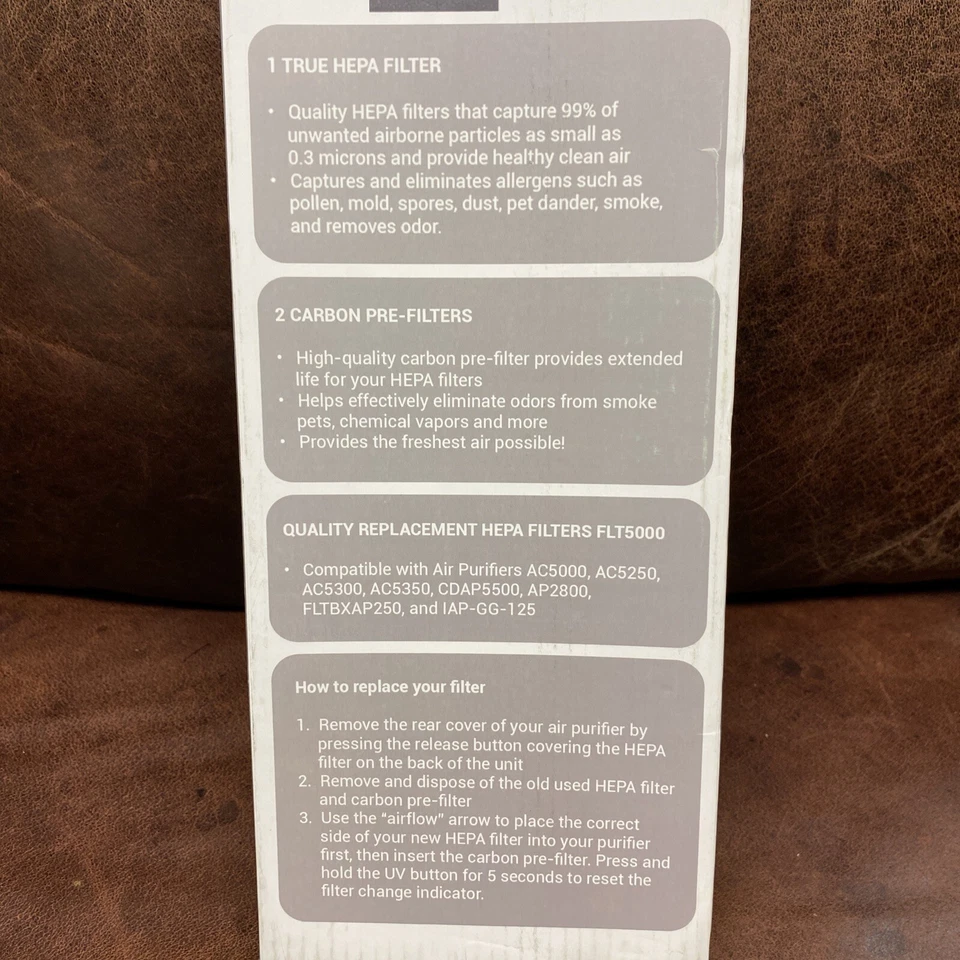 Nuevo filtro de aire blanco Kaiman Premium True HEPA C para AC5000, AC5250, AP2800- Más Foto 4 de 4