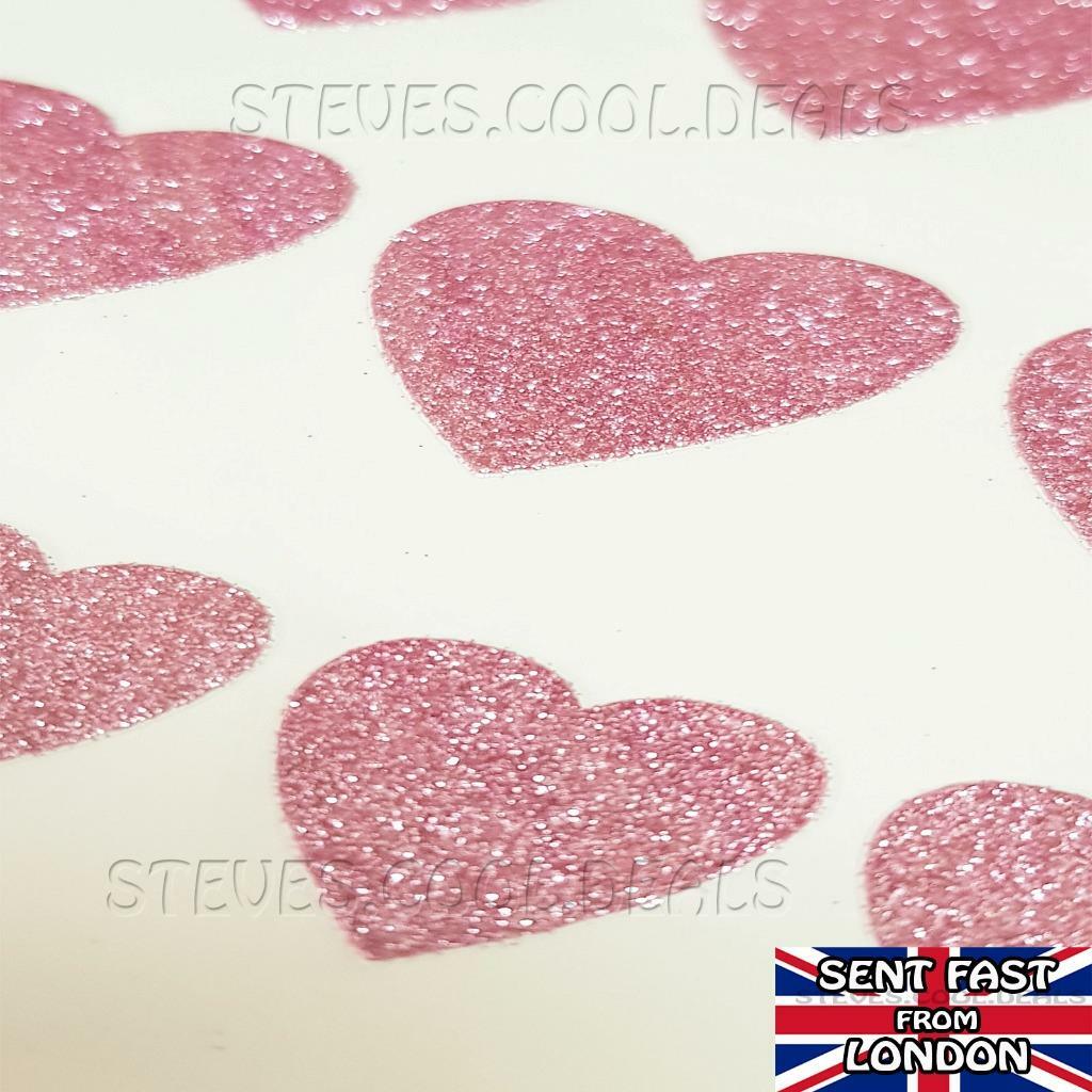 Heart Glitter Stickers Cute Assortment Craft Card Party Wedding Peal off Sheet eBay