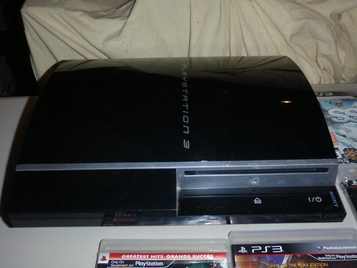 SONY PS3 PLAYSTATION 3 CECHL01 80GB SYSTEM W/ 9 GAMES UNCHARTED 1