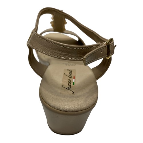SCHUHE SANDALEN SANDALEN KEILABSATZ DAMEN CHARM 12273 LEDER BEIGE ORIGINAL PE - Bild 5 von 6