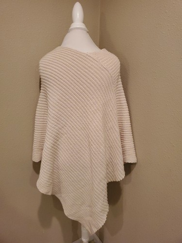 Love Your Melon Poncho Shawl Cream Knit 
