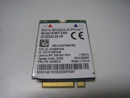 EM7345 04X6014 4G LTE WWAN Card Module Lenovo Thinkpad X250 W550 T450 X240 T440