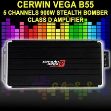 CERWIN VEGA MOBILE B55 STEALTH BOMBER 5 CHANNEL AMPLIFIER EXTRA SMALL HARLEY CAR
