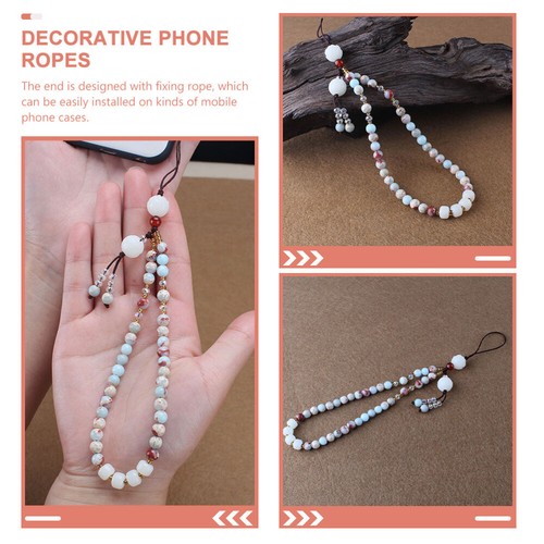 Mobile Phone Straps Men and Women Lanyard Hand Wrist Beaded Charm - 第 5/12 張圖片