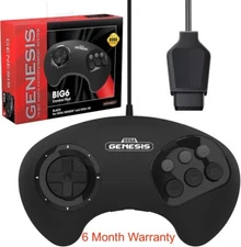 Retro-Bit Official Sega Genesis BIG6 Controller 6-Button Pad for Sega Genesis