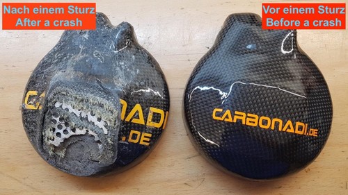 HONDA CBR900RR SC44 SC50 2000-2003 2x COUVERCLE D'EMBRAYAGE CARBONE COUVERCLE CARBONE - Photo 2 sur 2