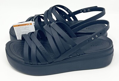 Crocs Brooklyn Strappy Crocs Women's Wedge Sandals New With Tags CROCS Brooklyn Strappy Wedge Sandals W9
