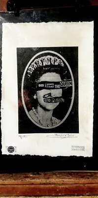 Jamie Reid's, God Save The Queen, Sex Pistols, Signed Fairchild