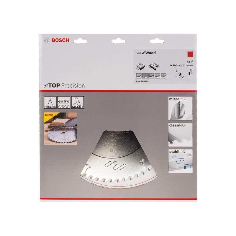 Bosch Hm Lame de Scie Bon pour Bois 300x30x3,2 mm, Z=60 Wz Bosch Hm Lame de Scie Bon pour Bois 300x30x3,2 mm, Z=60 Wz