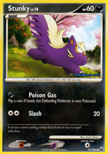 Pokemon - Stunky - 76/100 - Common - Majestic Dawn - NM