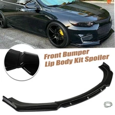 For Chevrolet Malibu Front Bumper Lip Spoiler Splitter Body Kit Glossy Black US