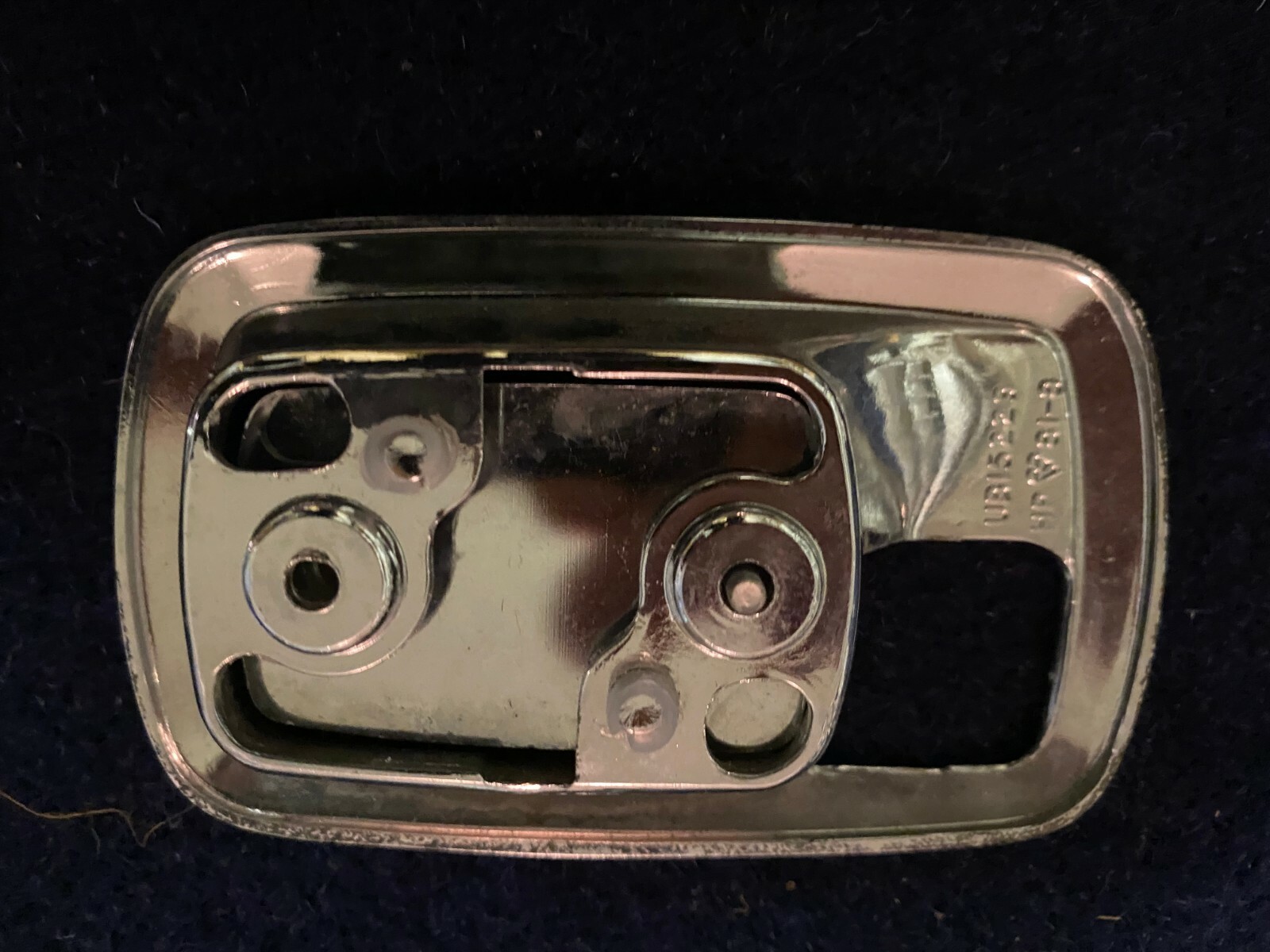 ROLLS-ROYCE INTERIOR DOOR HANDLE CHROME ESCUTCHEON AND INSERT FOR MODELS 68-97 