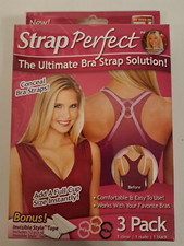 Strap Perfect 3 concealer clips, Clear, Nude Black Bra Strap Concealers