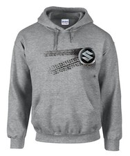 Felpa con cappuccio Suzuki logo auto grigio -3029 -grigio