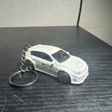 Subaru WRX STi White JDM Keychain 1:64 Diecast Hot Wheels Matchbox Gift