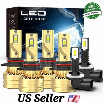 For Cadillac Eldorado 1992-2002 6X LED Headlights Hi/Low Beam Fog Light Bulbs