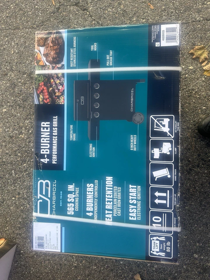 Parrilla de gas Char-Broil 4 quemadores 25000 BTU 463351125 negra/plateada Foto 4 de 4