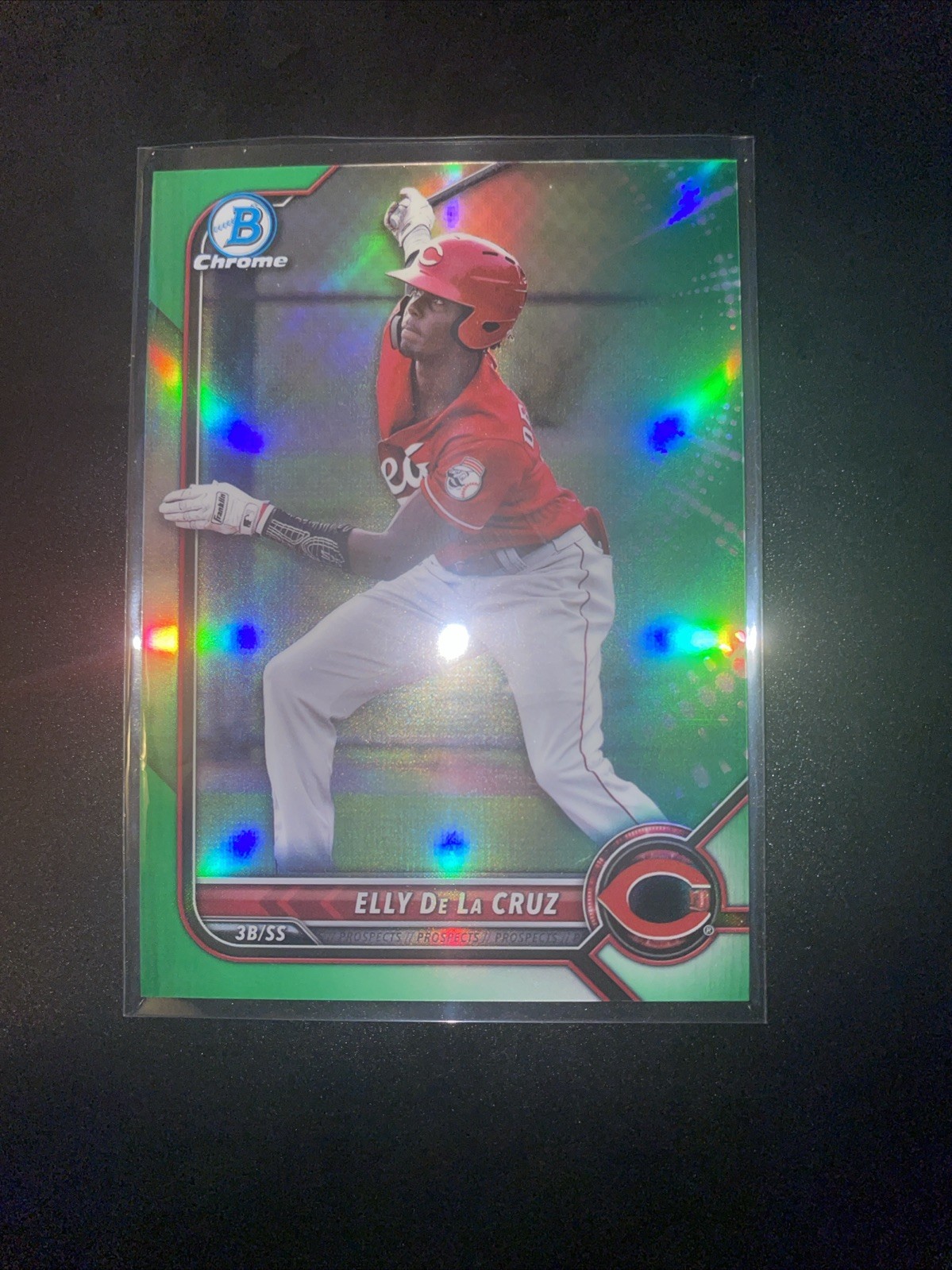 2022 Bowman Chrome - Prospects Elly De La Cruz #BCP-224 Green Refractor /99 (RC)