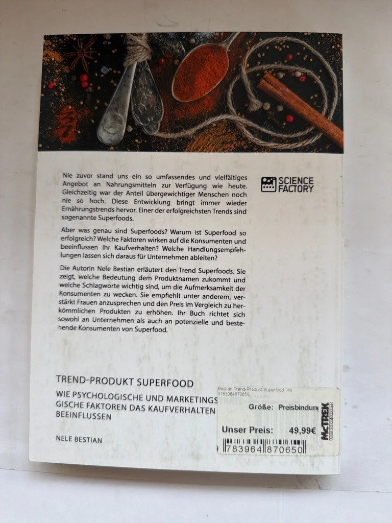 Bestian Superfood Kaufverhalten Psychologie Marketing