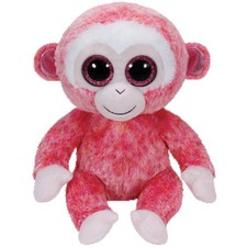 TY Beanie Boos - RUBY the Pink Monkey (Glitter Eyes) (Medium Size - 9 inch) MWMT