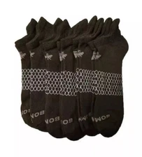 Bombas Socks Mens Black Orginal Ankle Honeycomb Arch Support Large 25 pack