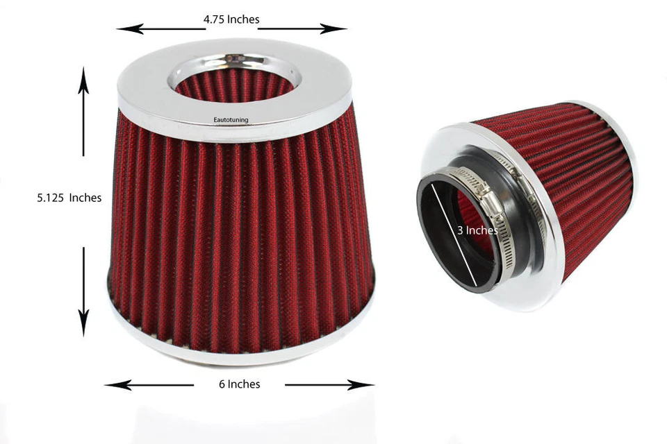 Adaptador MAF de admisión de aire + FILTRO ROJO para motor 97-99 Mercury Tracer 2.0 L4 Foto 2 de 3