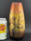 Weller LaSa Art Pottery Iridescent Luster Landscape Vase W/efflorescence See Pix