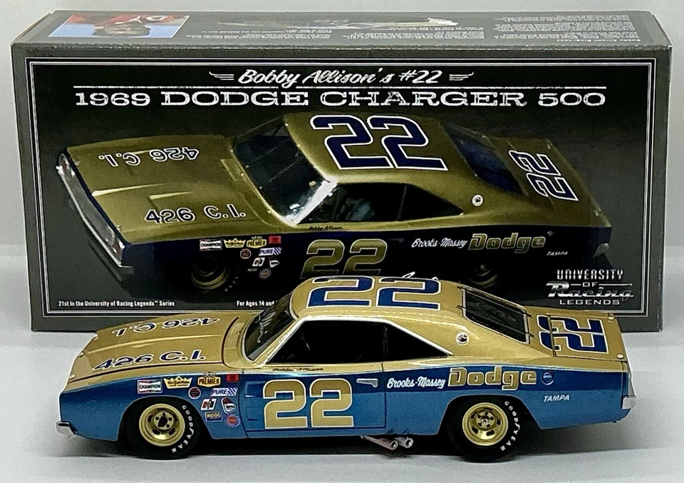 1969 1/24 #22 Bobby Allison Brooks-Massey Dodge” AUTOGRAPHED Dodge Charger - Image 4 of 4
