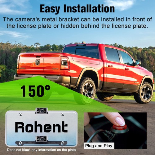 Backup Camera Monitor HD 1080P Night Vision Waterproof Car Truck License Plat... - Picture 5 of 8
