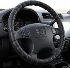 Finoo Black Lace-on Steering Wheel Cover 1415 Inch Universal Fit Retro Cla...