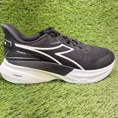 Diadora Nucleo 2 Men Size 11 Black White Athletic Running Walking Shoes Sneakers