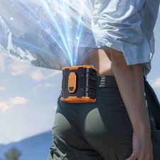 Waist Clip Fan Adjustable Speed with Light Personal Strong Wind Rechargeable