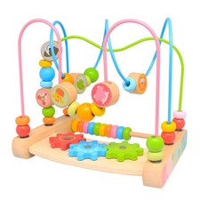 Bead Maze for Babies, Wooden Educational Abacus Beads Circle Toddler Toys - C...