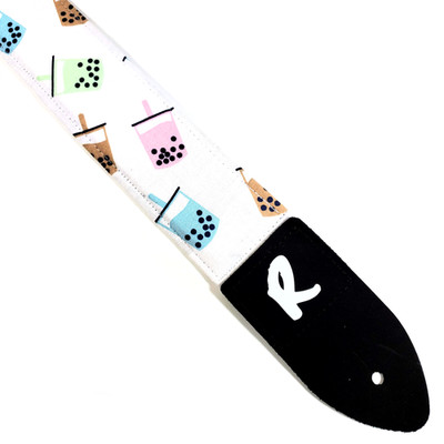 Boba Guitar Strap- Boba Tea - Bubble Tea Guitar Strap - Pearl Milk Tea -