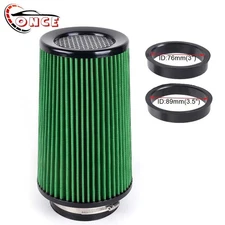 High Flow Performance Cold Air Intake Air Filter 3" 3.5" 4" Inlet 10.5" Tall New