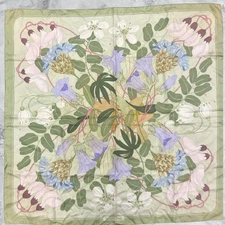 HERMES Carre 90 Flora Graeca Silk Scarf W 90cm Green Japan [Used]		