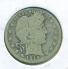 1915 BARBER QUARTER, CIRCULATED, ASW .1808