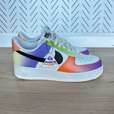  Nike Air Force 1 Low 07 Sz 4.5 Mens Shoes Sneaker Purple Multi Ombre FD0801-100