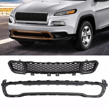 For Jeep Cherokee 2014-2018 Front Lower Bumper Cover Grille Molding Trim Black