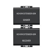 1080P 60m USB HDMI KVM Extender with Dual HDMI Out Over Rj45 Ethernet For Laptop